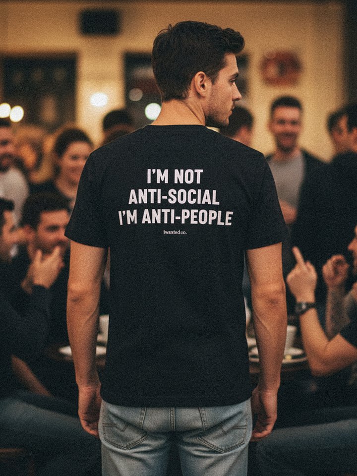 I’m Not Anti-Social, I’m Anti-People – Introvert Humor Statement T-Shirt product image (1)