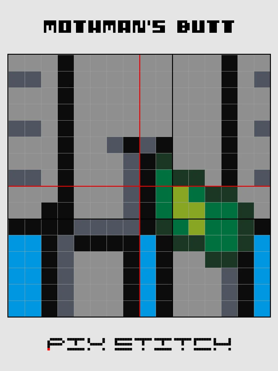 Mothman's Butt Pixel Art product image (2)