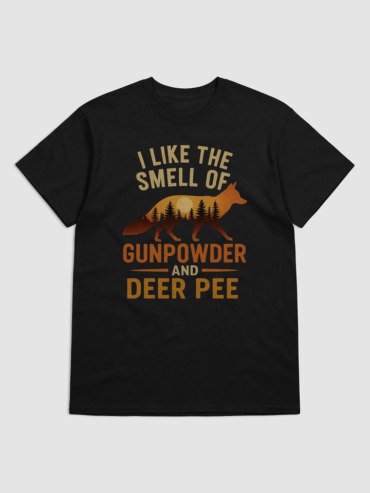 Funny Hunting T-Shirt – I Like the Smell of Gunpowder and Deer Pee | Vintage Hunter Tee product image (5)