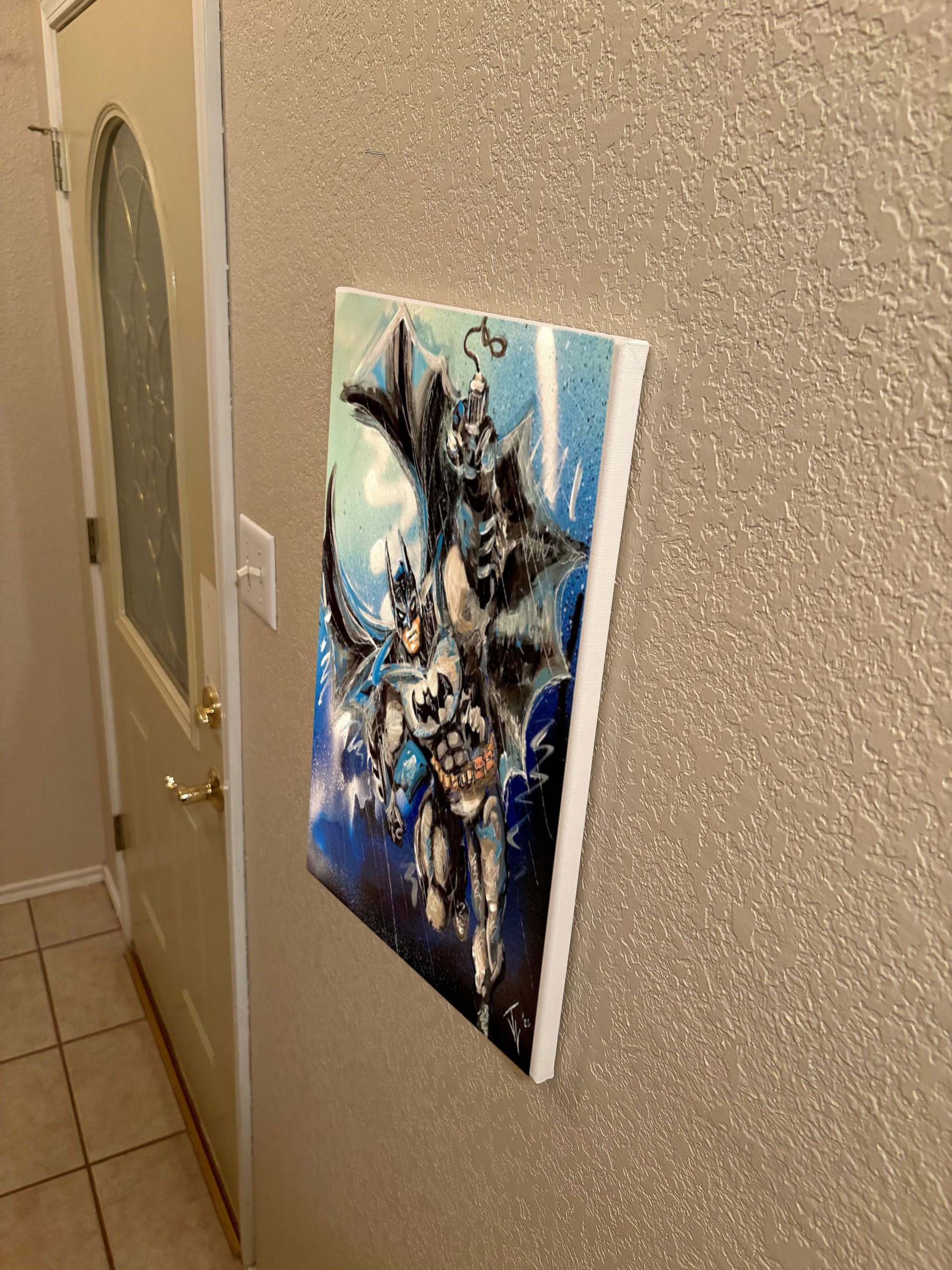 Canvas Prints of Batman Grappling in the Rain product image (8)