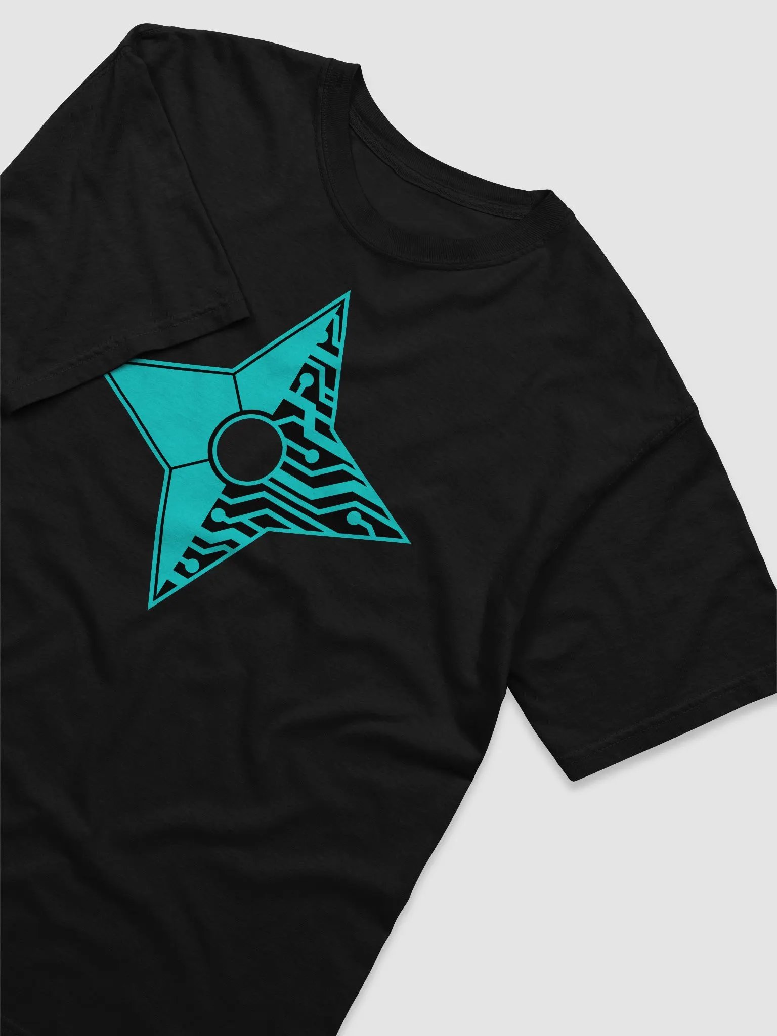 Cyan Cyber Shuriken Shirt product image (3)