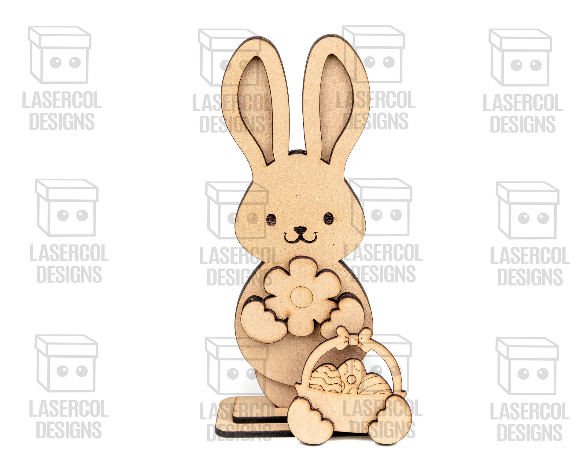 Easter Bunny Set (2 Sizes, 5 Styles)- Laser Cut Files product image (7)