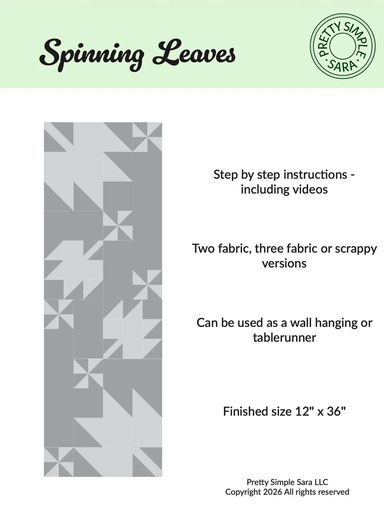 Spinning Leaves Table Runner product image (1)