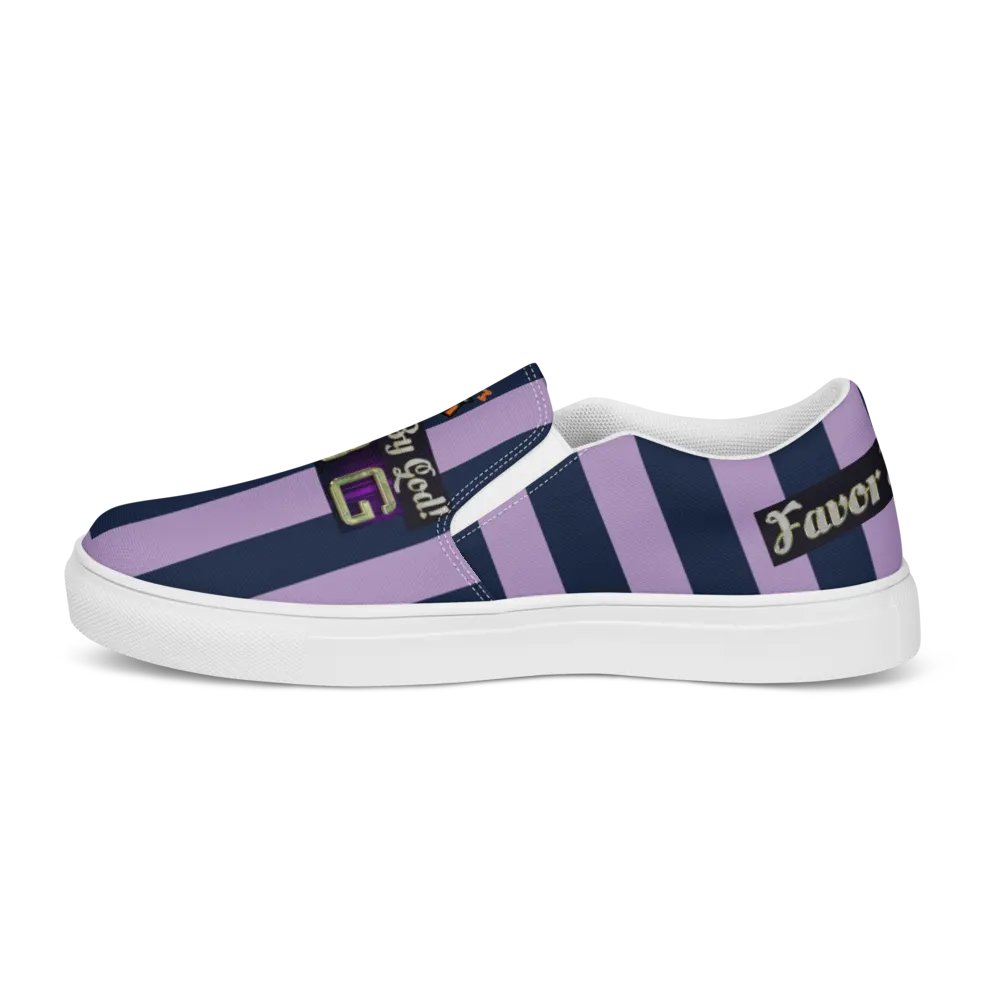 BBG Purple Striped Men's Slip Ons product image (10)