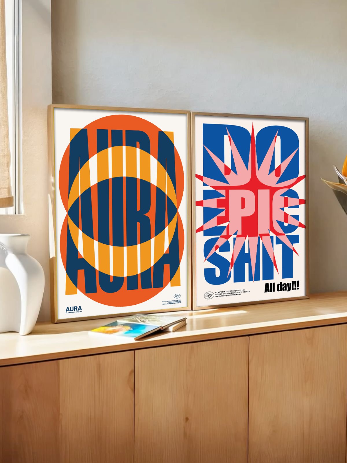 "AURA" Typography Framed Poster product image (5)