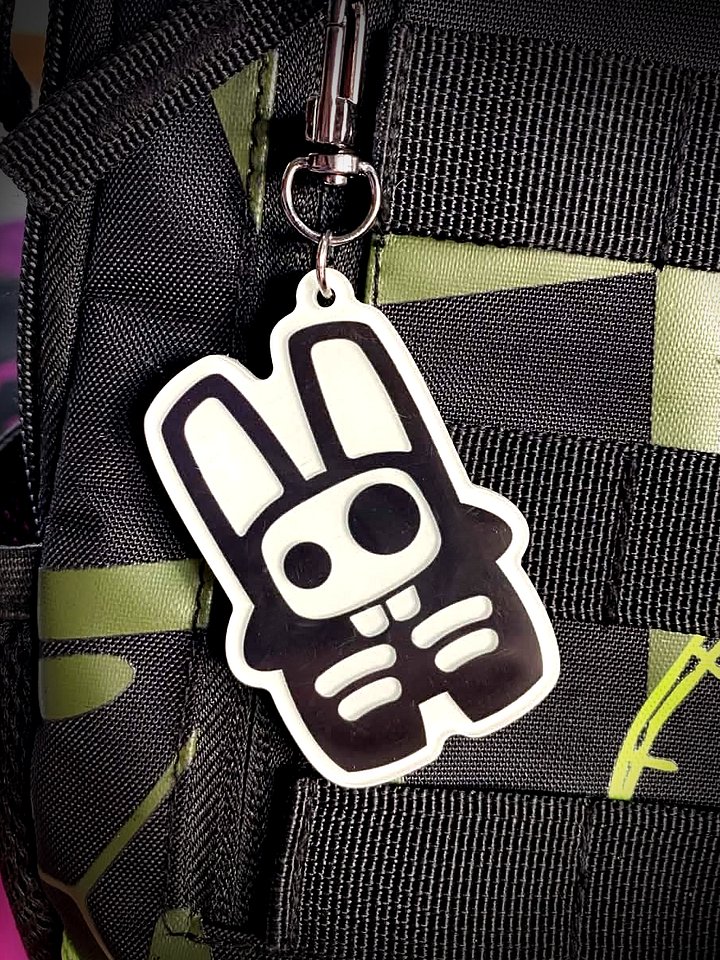 Skeleton Bunny Acrylic Keychain product image (1)