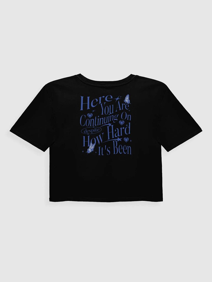 Motivational Blue Typography Crop Tee product image (1)