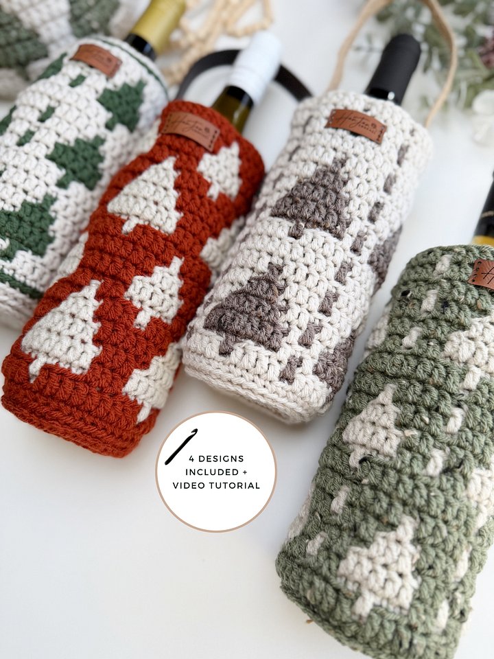 Christmas Wine Bottle Holder Crochet Pattern product image (2)
