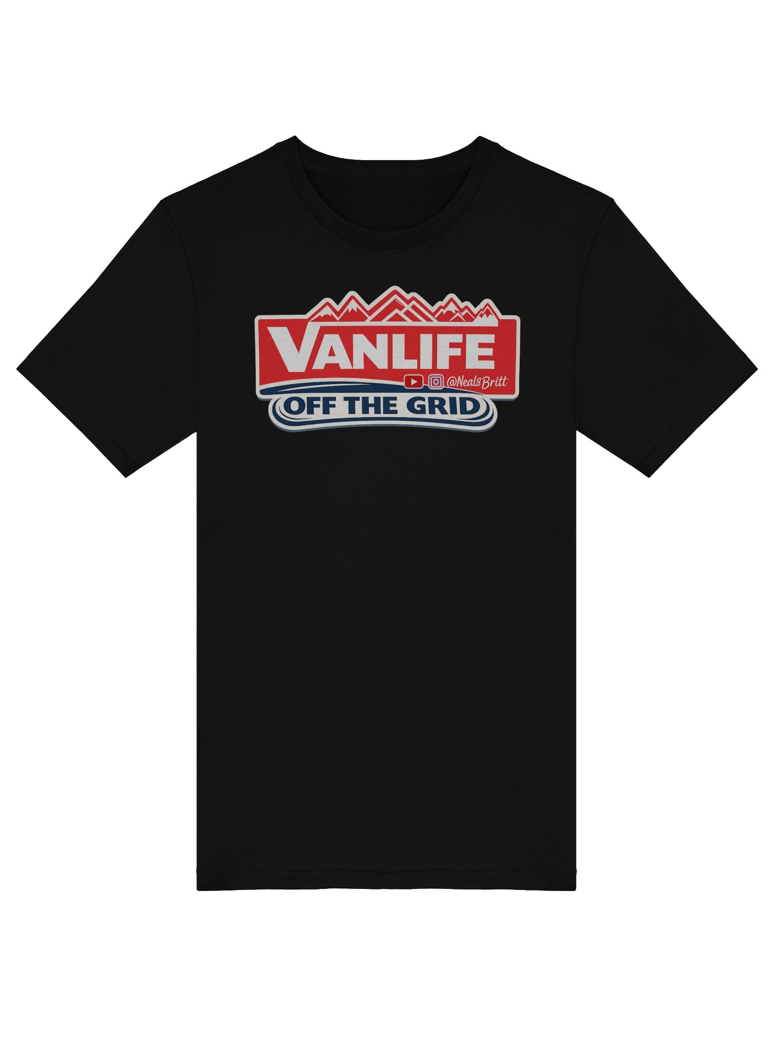 Vanlife - Off the Grid Black Tee product image (5)