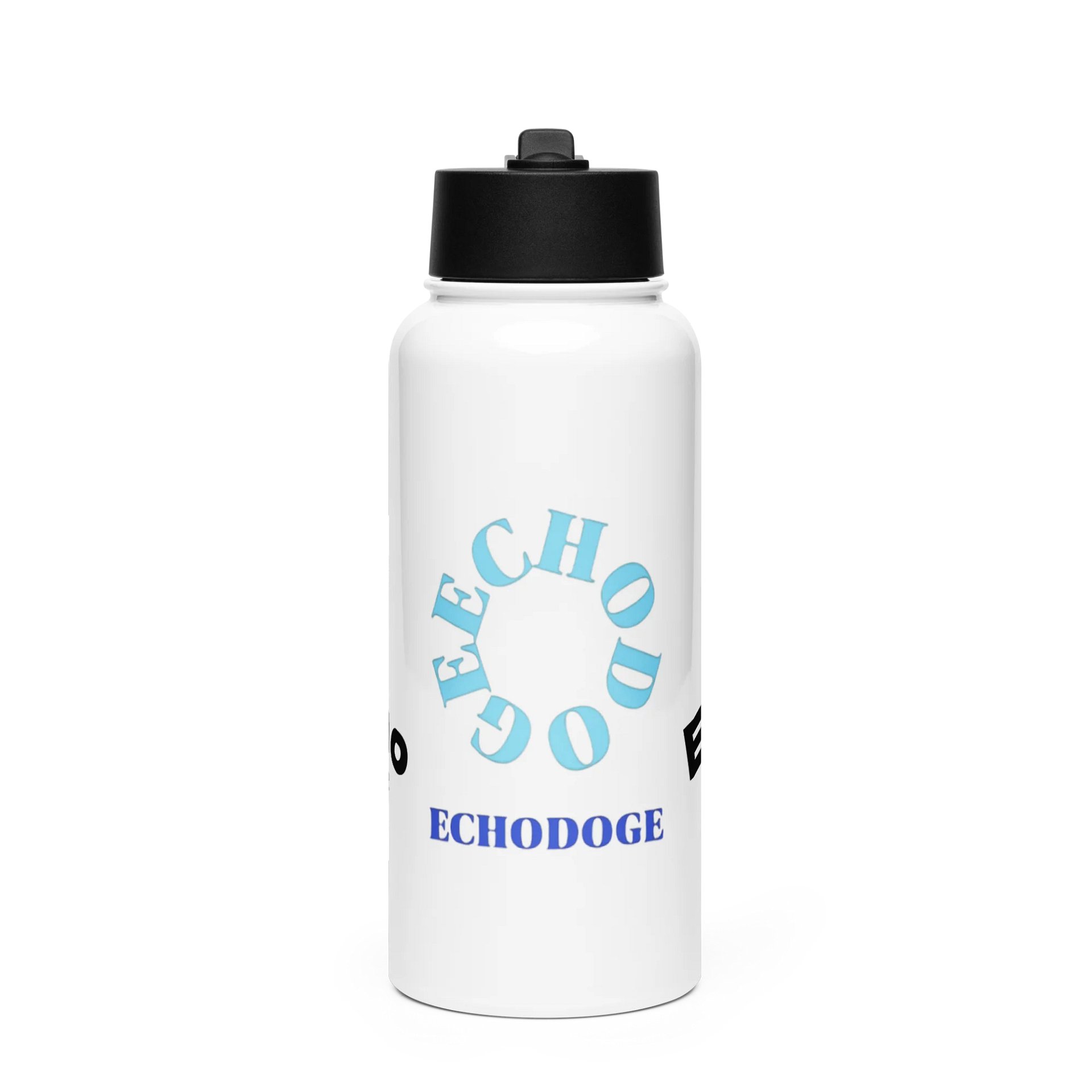 EchoDoGe Steel & White Waterbottle product image (1)