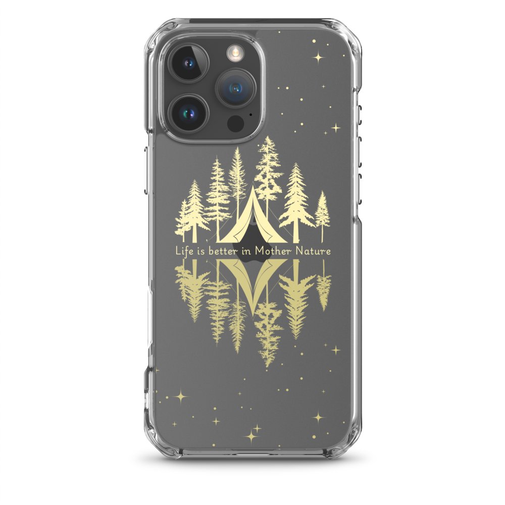 Life is better in Mother Nature Clear iPhone Case ( Side -Night- ) product image (1)