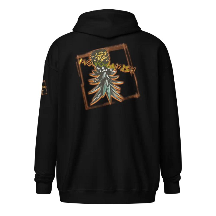 Monogamish upsidedown pineapple design zip-up hoodie product image (1)