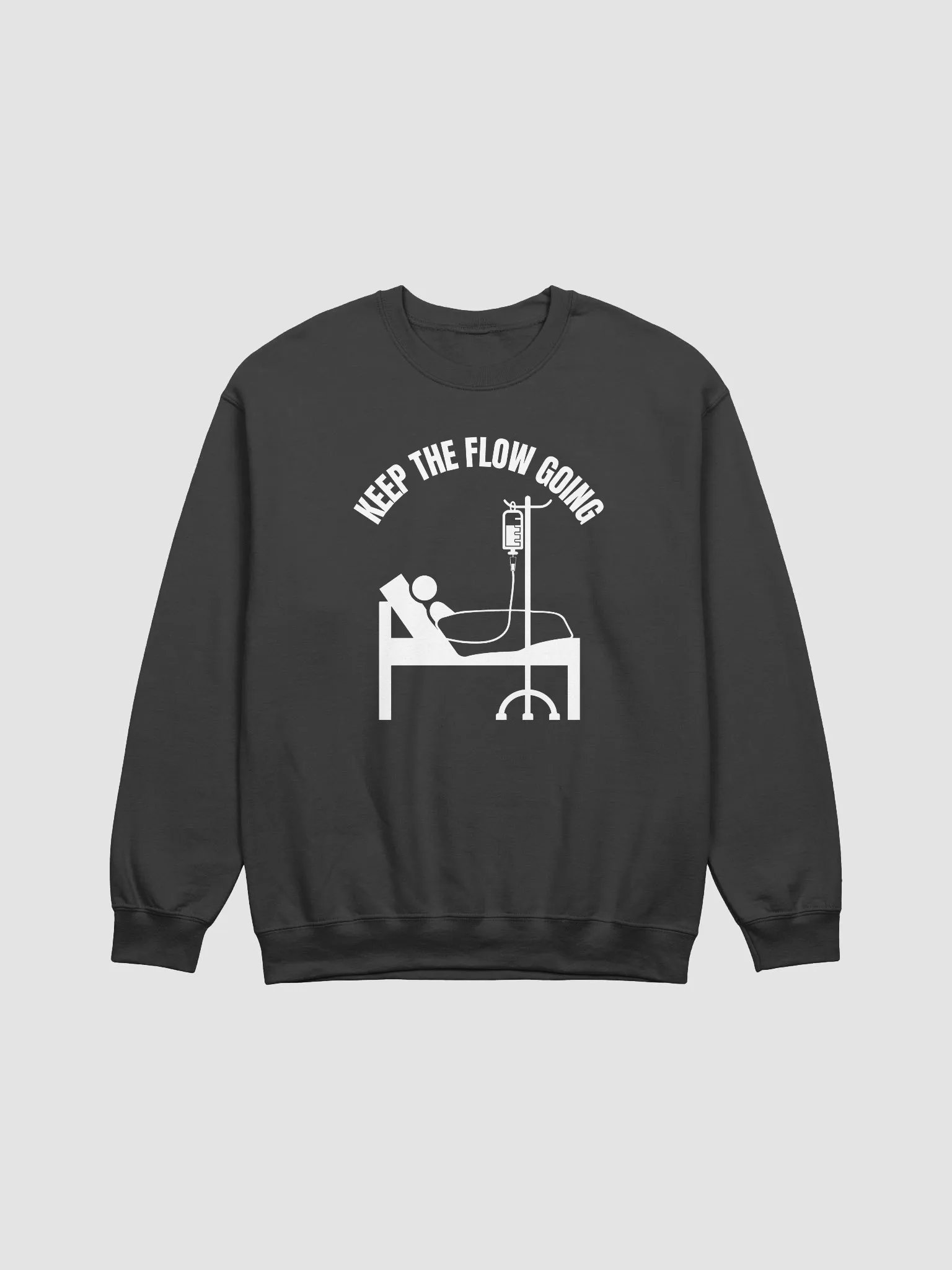 infusion, patient, drip, bed Crewneck Sweatshirt product image (2)