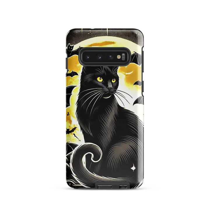 Mystic Black Cat Samsung Tough Case - Moonlit Feline Design product image (1)
