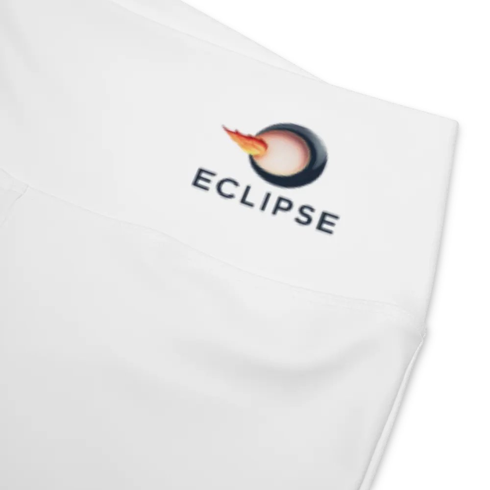 Eclipse Women's High-Waisted Flare Leggings with UPF 50+ and Recycled Fabric - White product image (3)