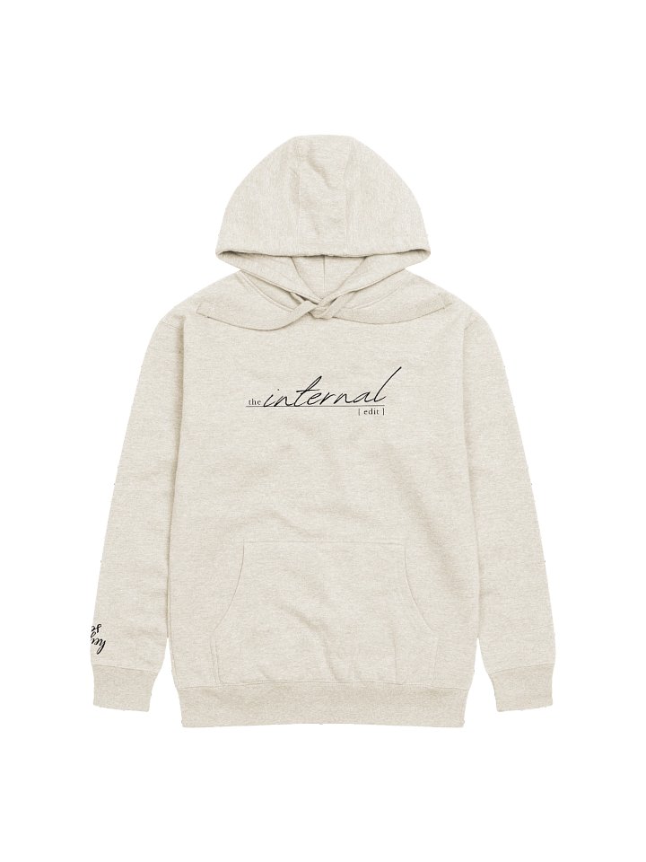 "Hey Soul" Embroidered Hoodie - Bone product image (1)