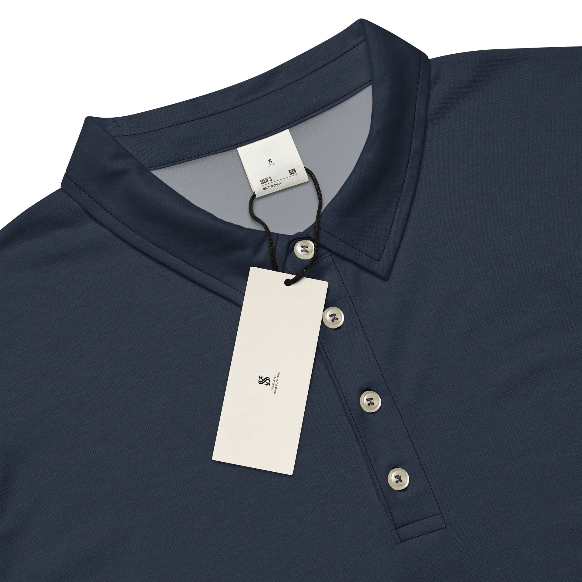 Navy Minimal Slim Fit Polo product image (4)