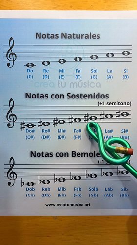Escucha las notas naturales, con sostenidos y con bemoles 🎶