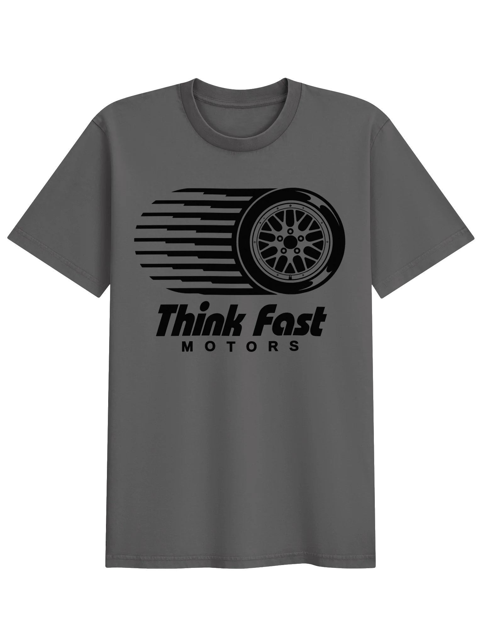 Think Fast Motors Speed Wheel Tee - Grey product image (1)