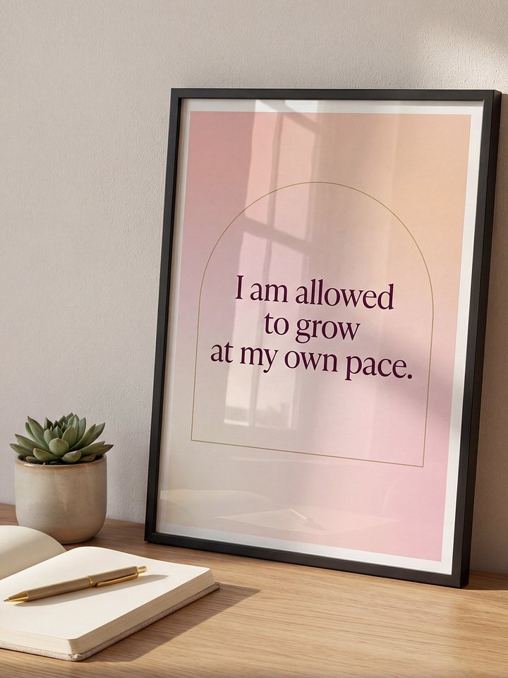 I Am Allowed to Grow at My Own Pace — A4 Affirmation Print product image (2)