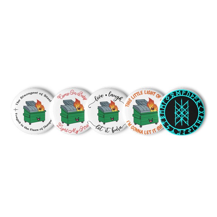 Dumpster Fire Pin Set product image (1)