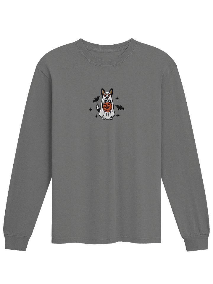 Halloween Cardigan Welsh Corgi(Tricolor) Embroidered Long-sleeved T-Shirt product image (9)