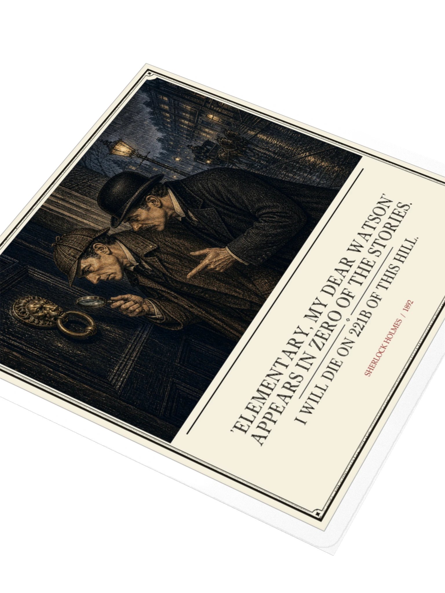 Elementary Dear Watson Appears Zero Stories Will -- The Adventures of Sherlock Holmes Sticker product image (3)