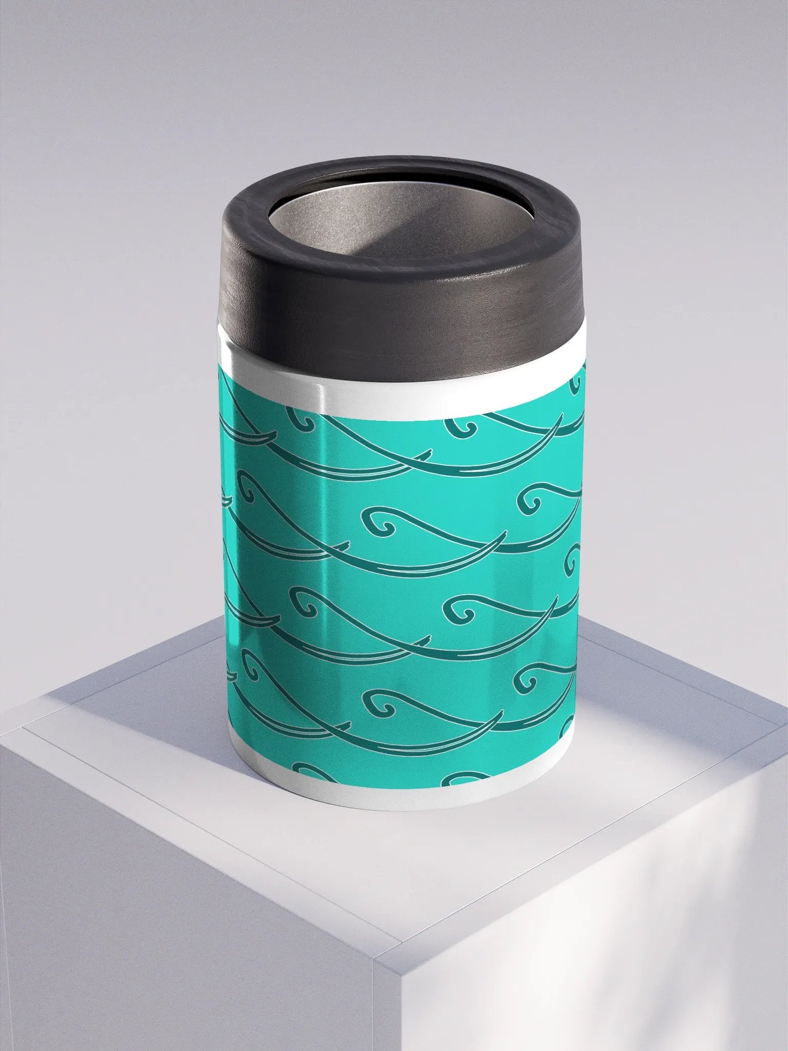 Party Time ! Teal Wave Stainless Steel Teal Koozie product image (3)