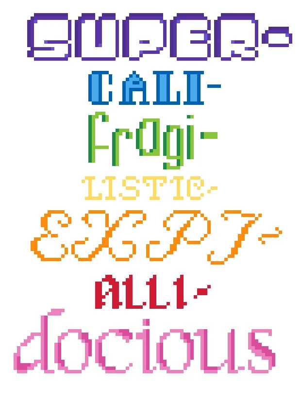 Digital Cross Stitch Pattern: Supercali... product image (1)