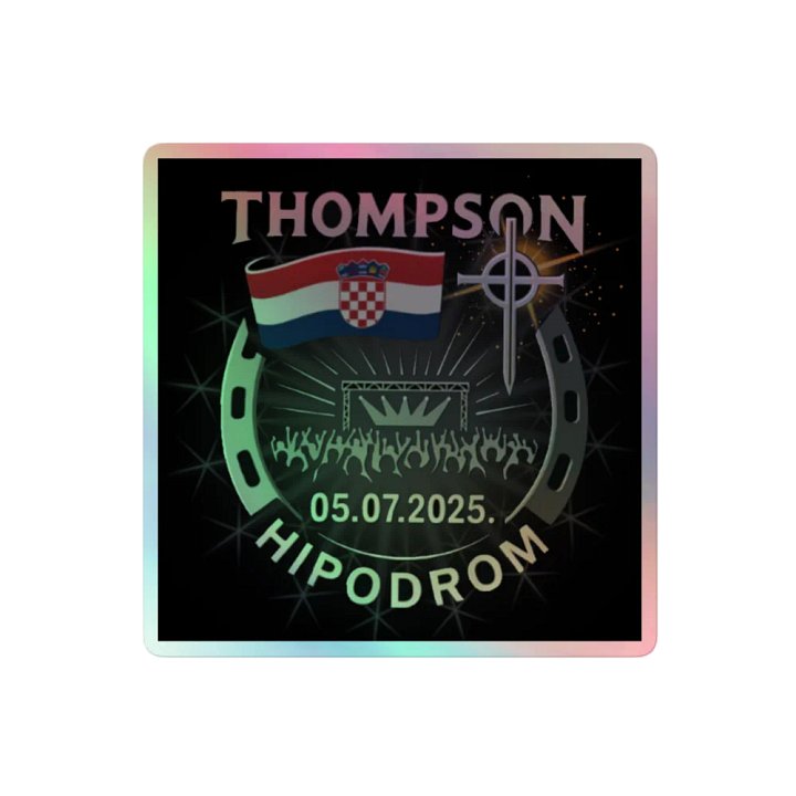 Holographic Croatian Flag Sticker Sheet product image (2)