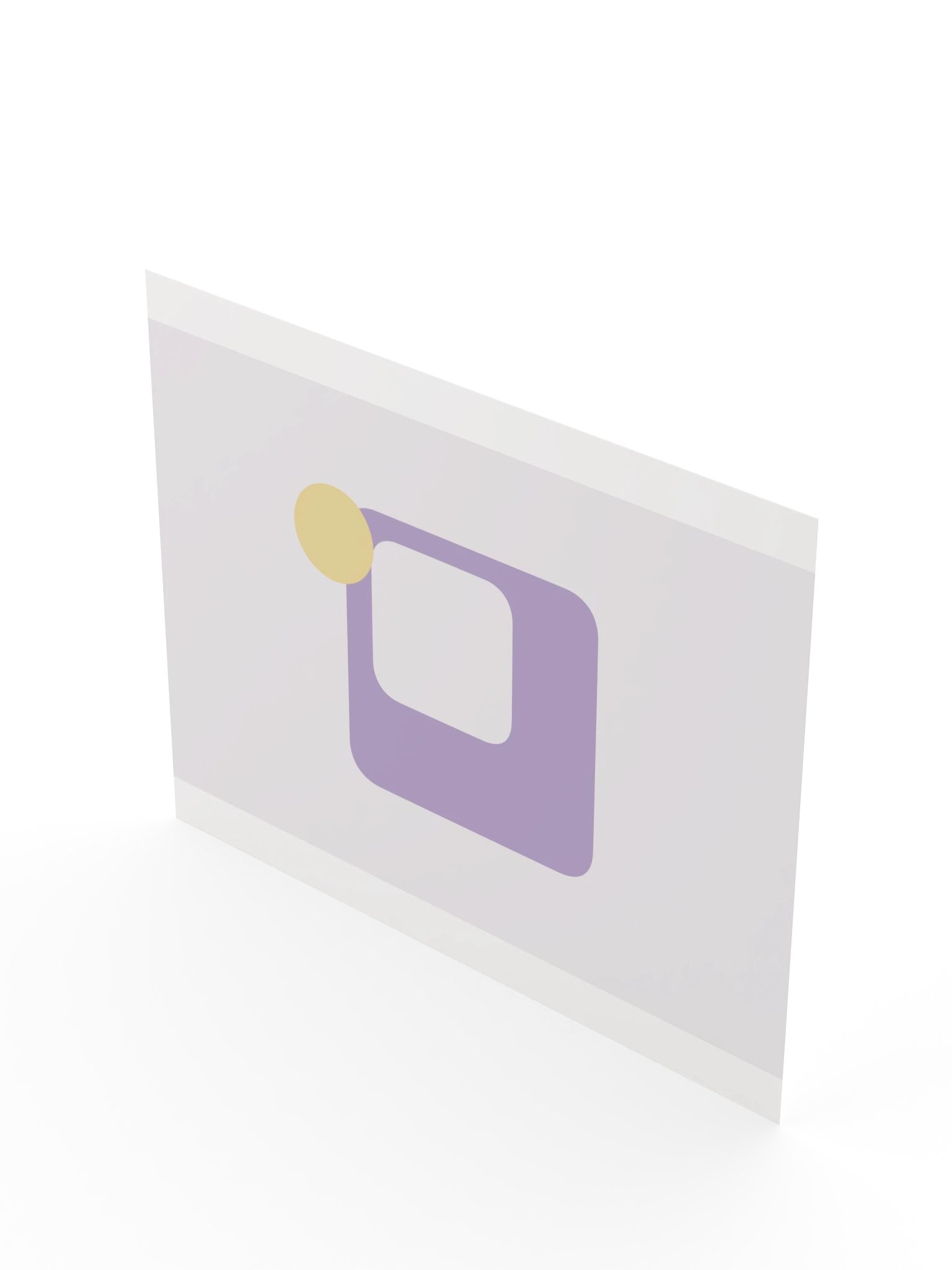 Lilac Mid Century Shape Print | Pastel Bathroom Wall Art product image (10)