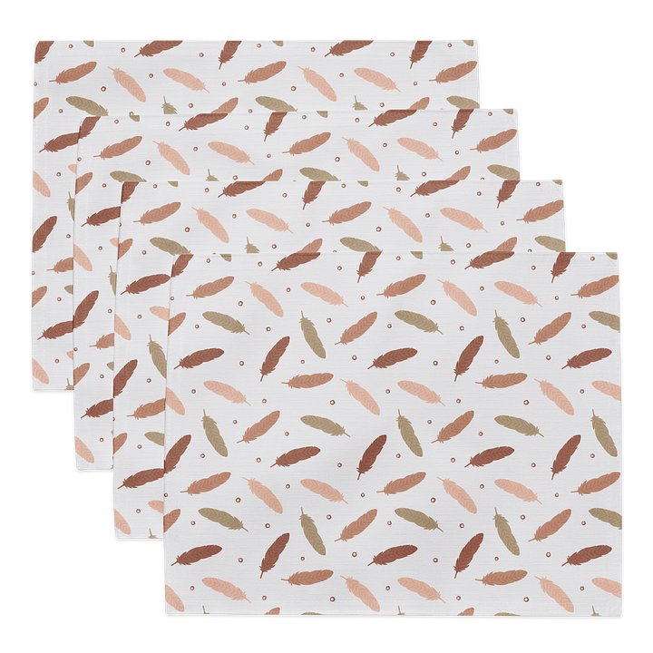 Mocha Mousse Feathers Placemat Set (4) product image (1)