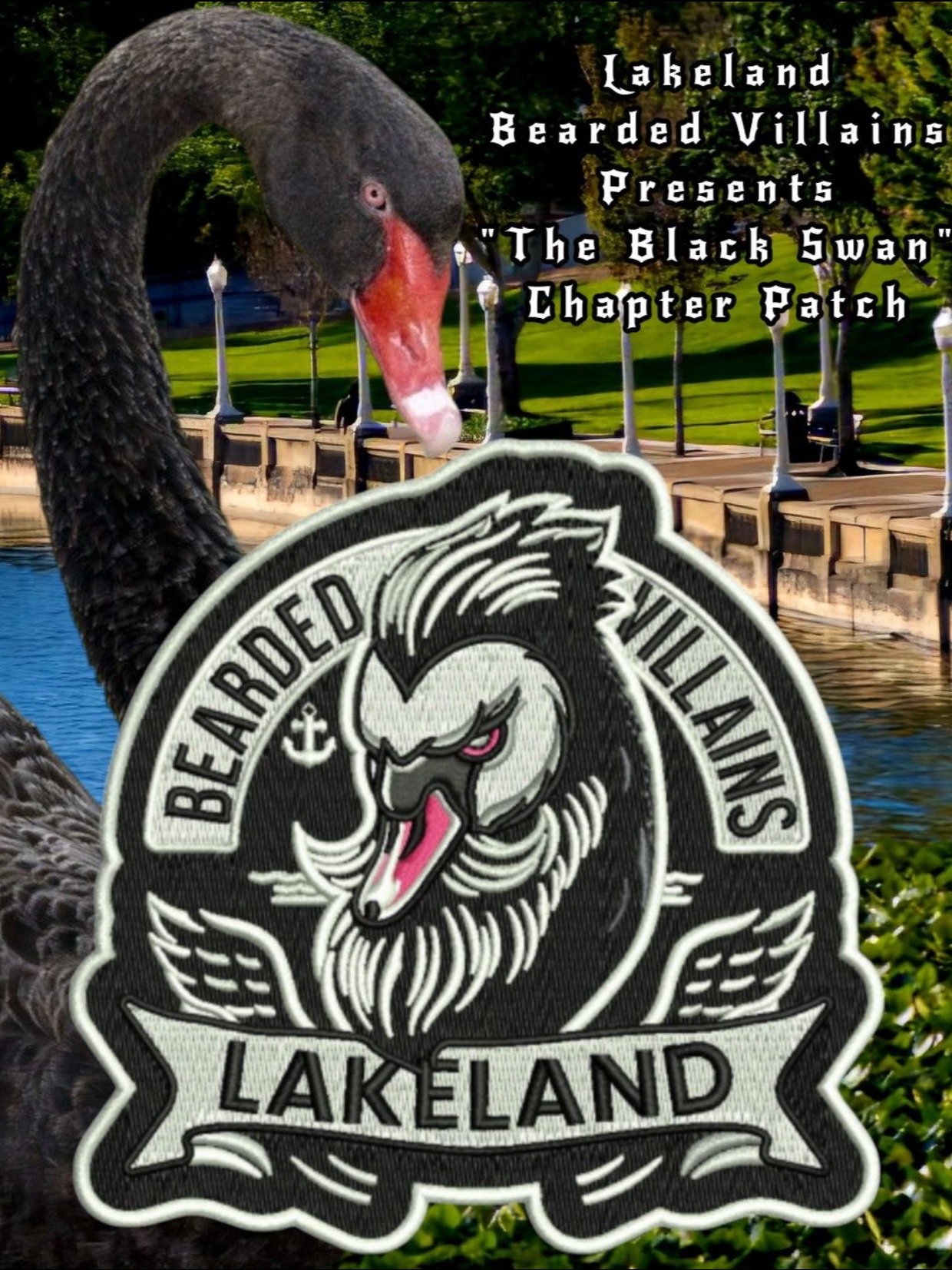 Black Swan Embroidered Patch product image (1)