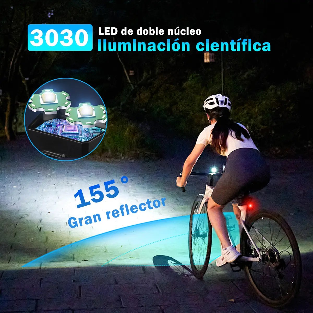 Luces Solares Led Accesorio Para Bicicletas Baterias Recargables product image (11)