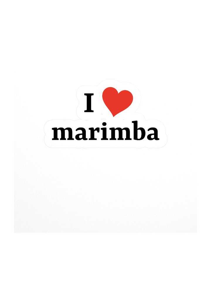 I <3 marimba | sticker product image (1)