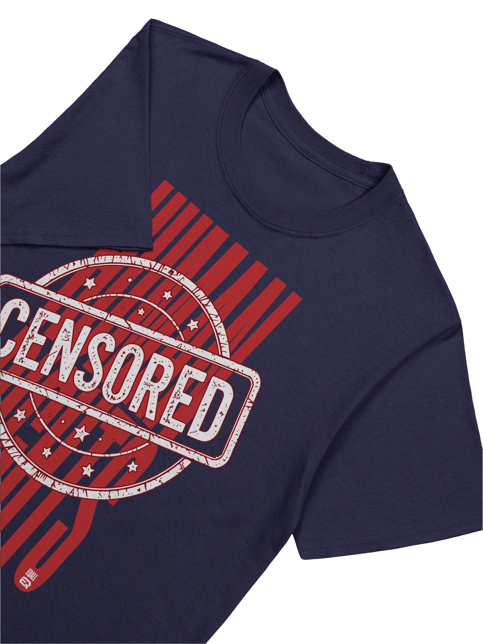 Censored_Human Rights Gildan Unisex Softstyle T-shirt_EQALL® Essentials_ Red / White product image (4)