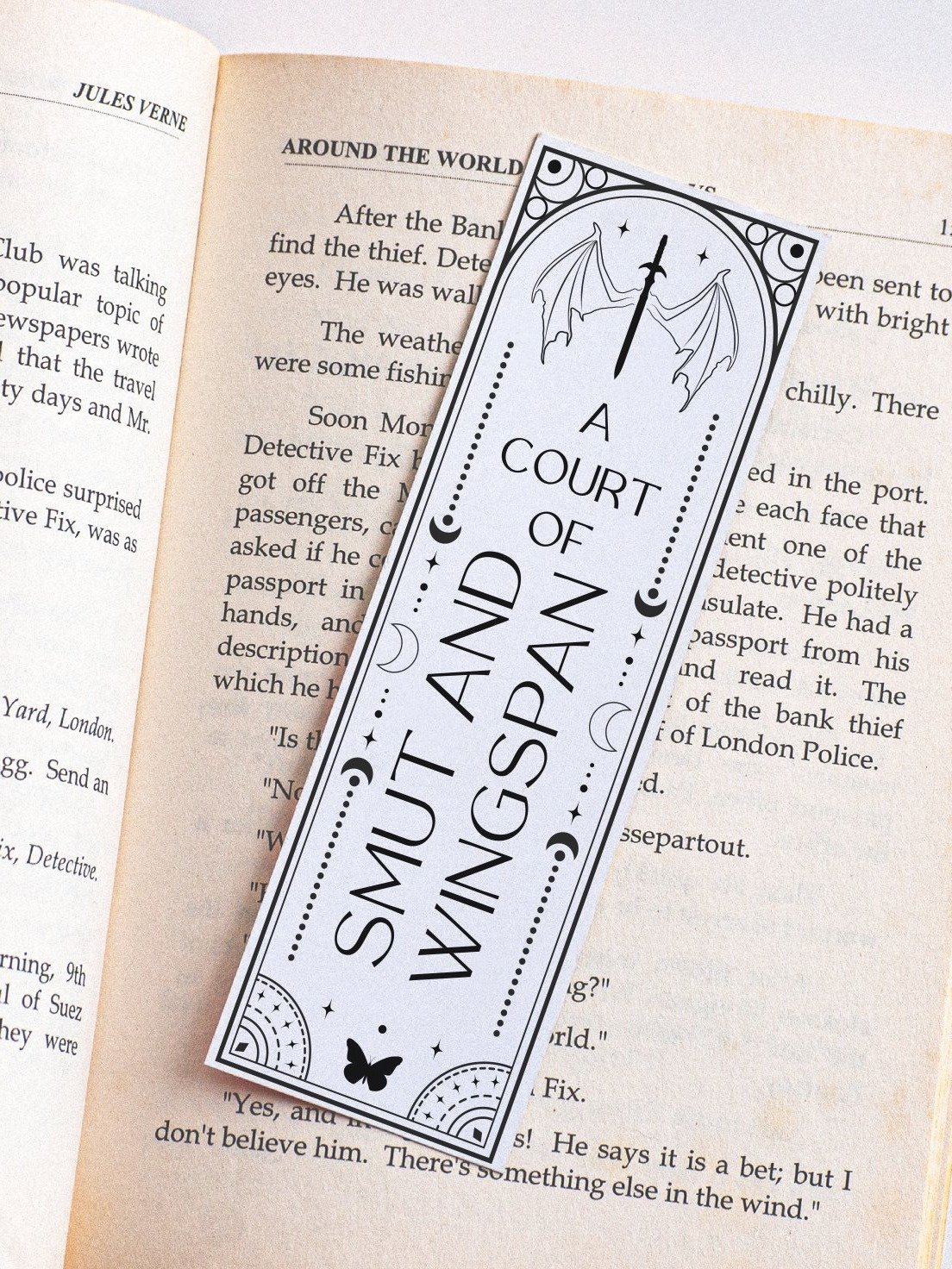 Smut Wingspan Fae Bookish Reader Tarot Bookmark SVG, Laser Cut File, Butterfly Books Fantasy Romance, Instant Digital Download product image (3)