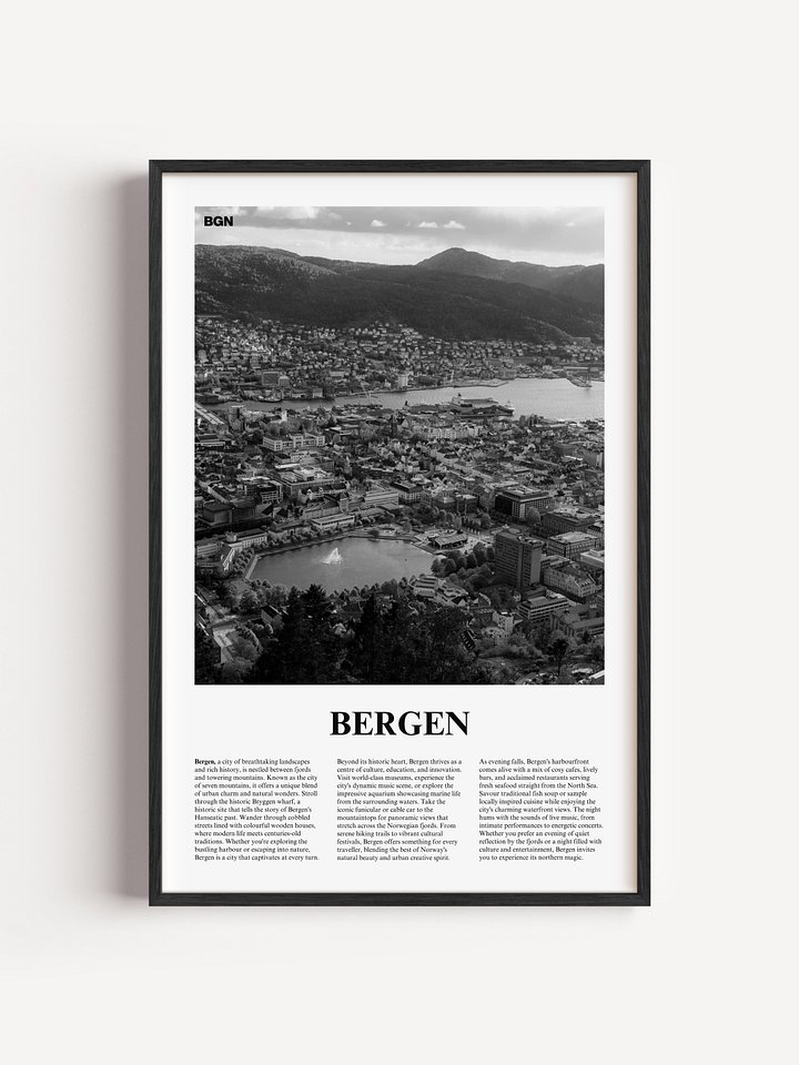 Bergen 02 Newspaper Poster | Framed product image (1)