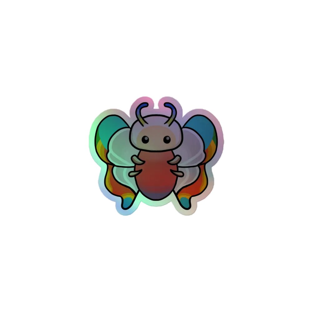 Rainbow-Tipped Butterfly - Holo Sticker product image (1)