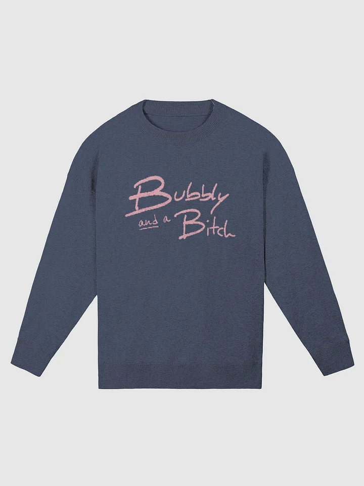 Bubbly and a B*tch (navy and pink) knitwear crewneck product image (1)