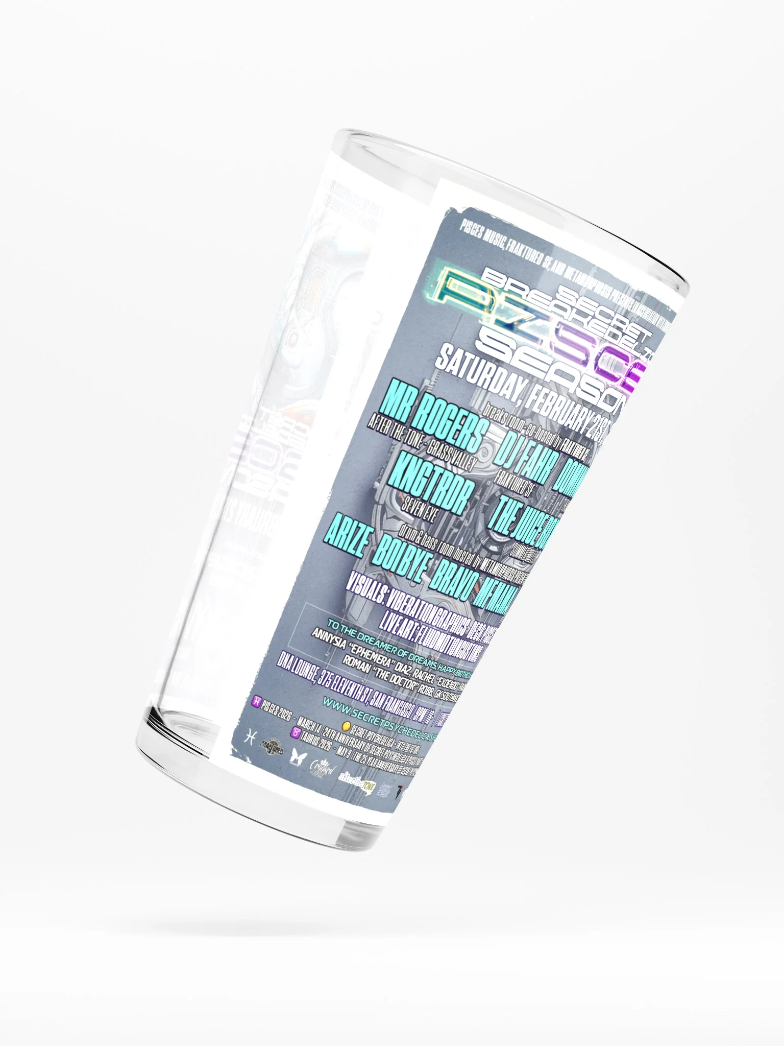 Secret Breakedelica: Pisces Season Shaker Pint Glass product image (2)