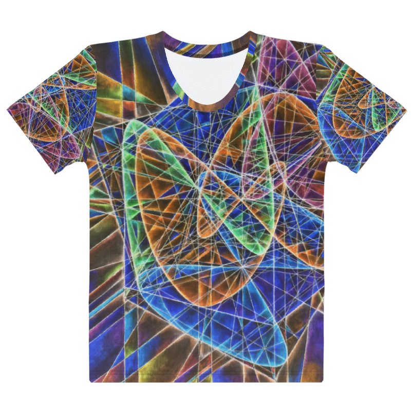 Lissajous Trilogy - Geometric Negative Art Women's Crew Neck T-Shirt product image (3)