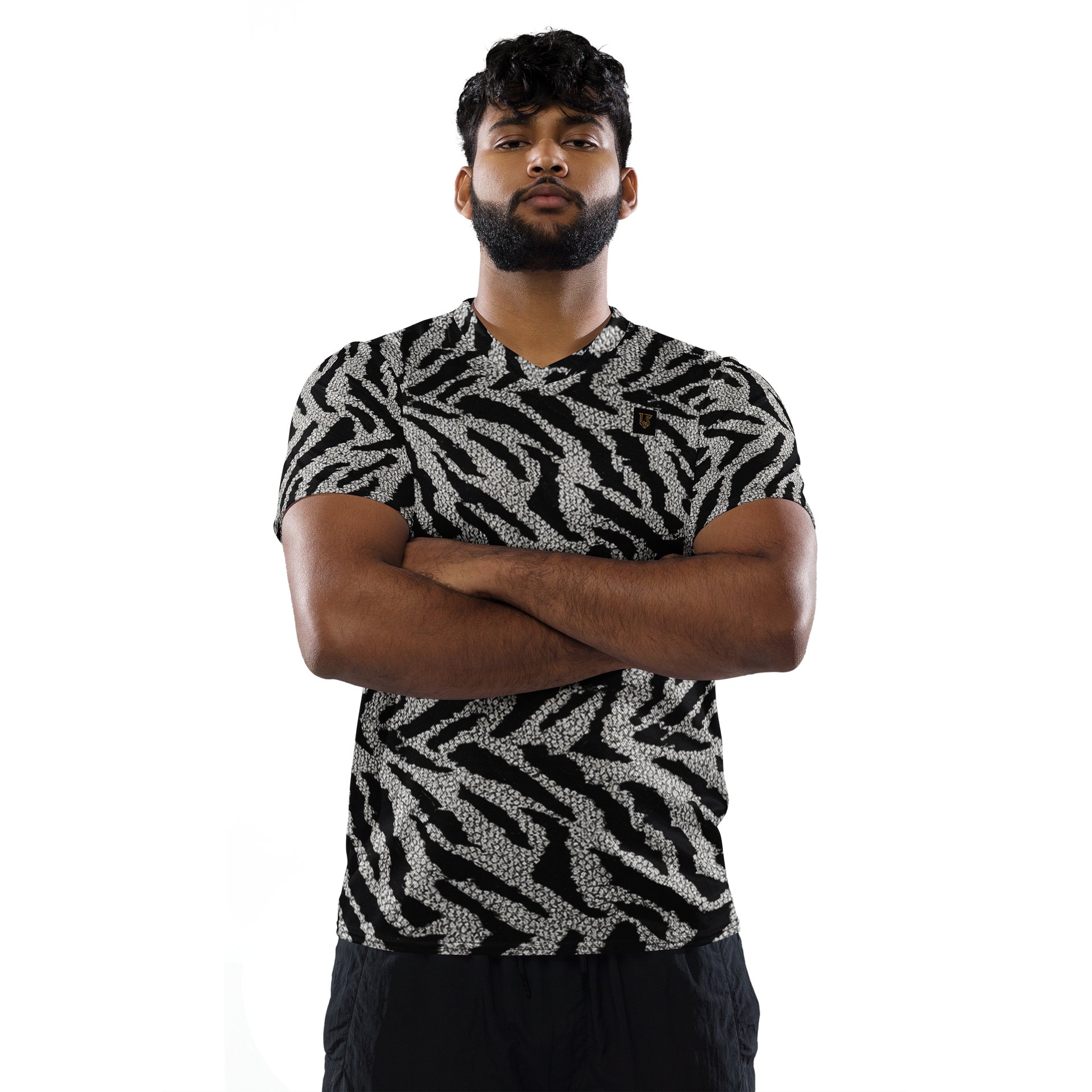 Lafate Store Designer Full Print Shirt Black & Grey Animal product image (2)