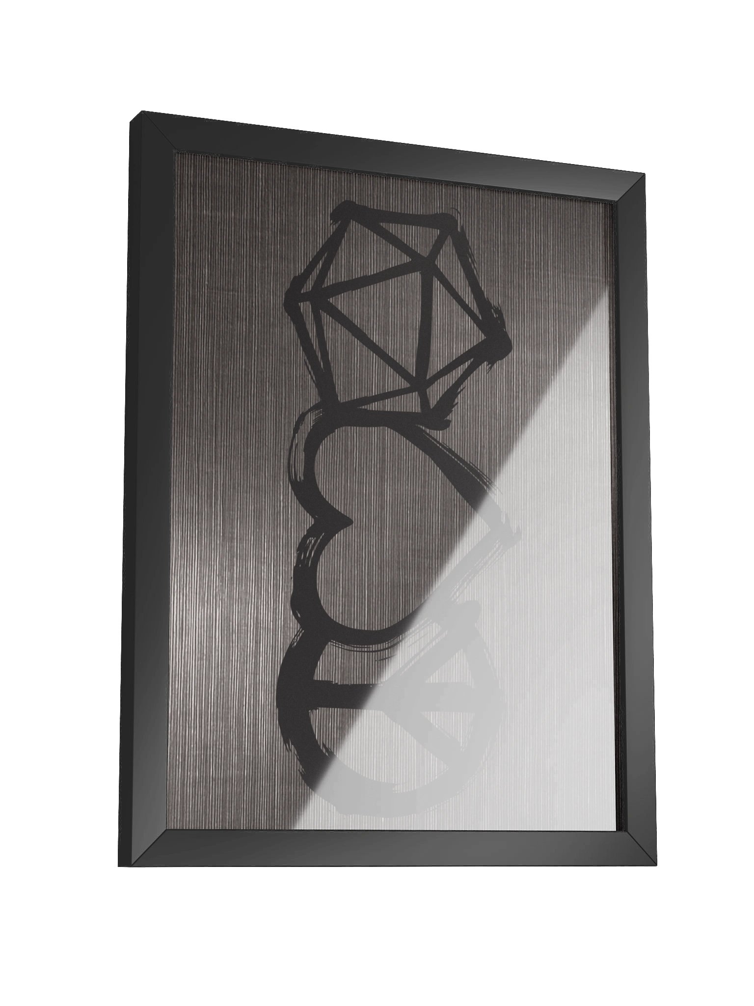 Black Peace Love D20 Board Game Room Poster - FRAMED product image (9)
