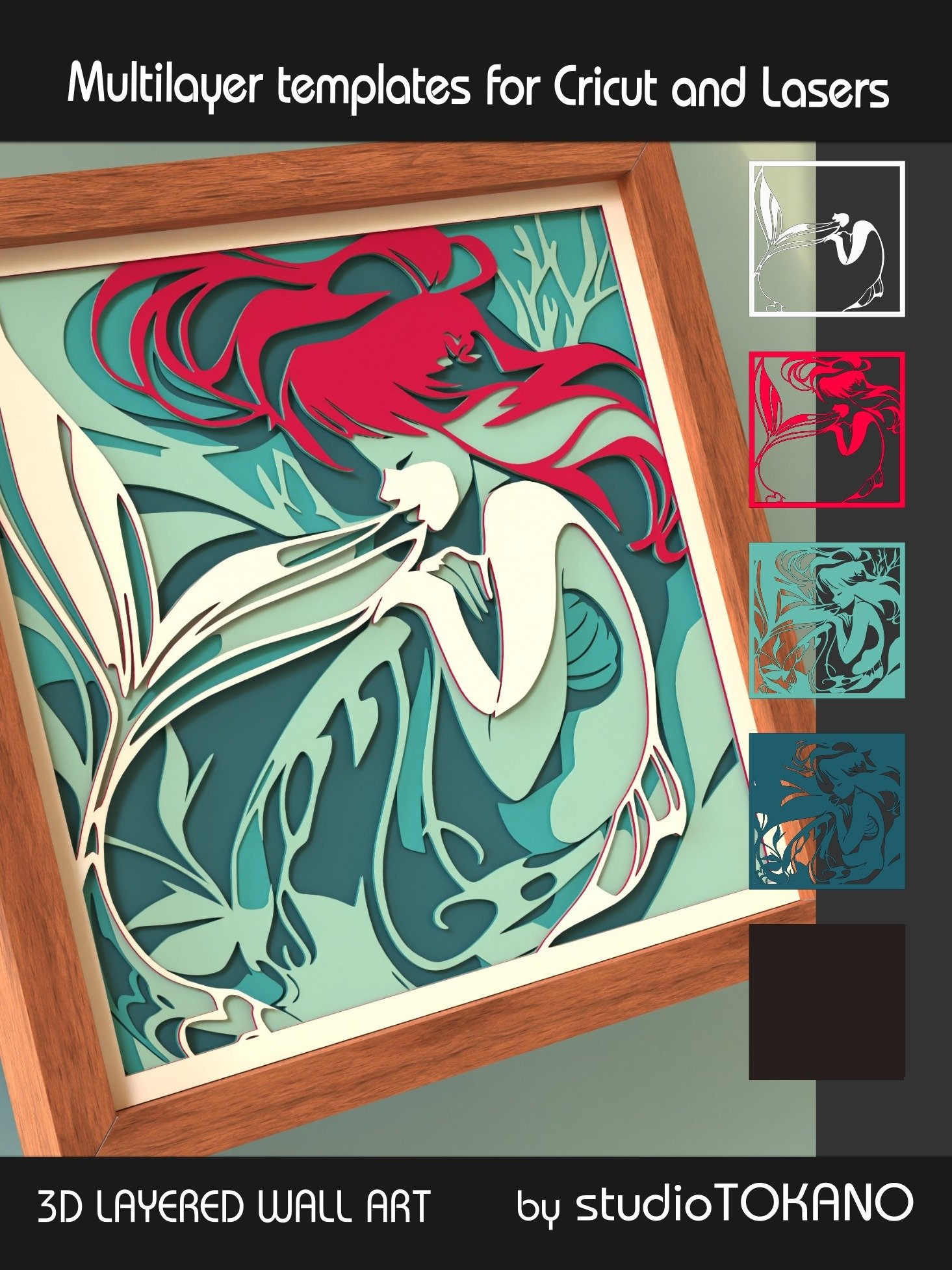 Little Mermaid Layered Cut File product image (7)