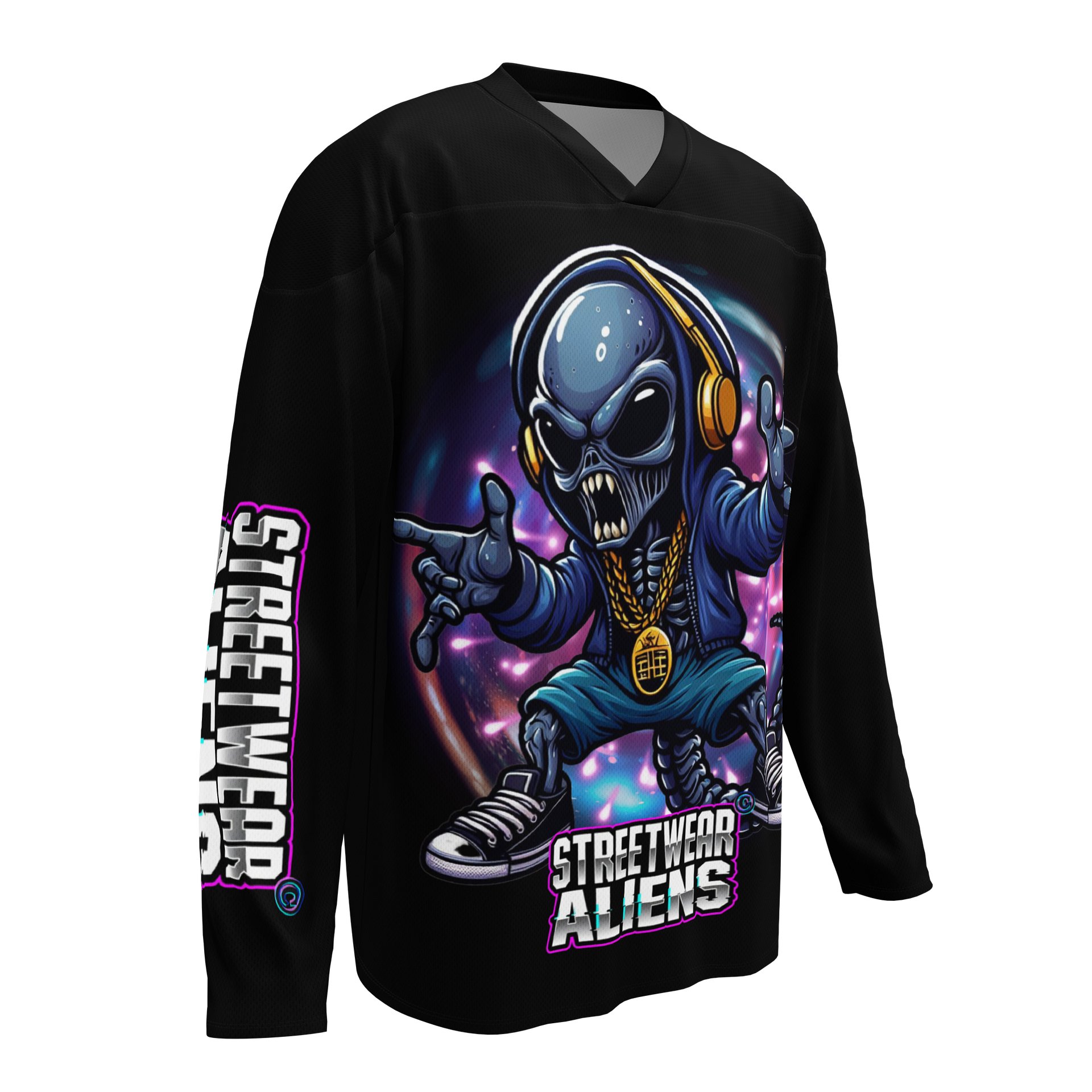 LIMITED EDITION - CNX Core All-over print Unisex Long Sleeve Tee — Streetwear Aliens 002 product image (3)