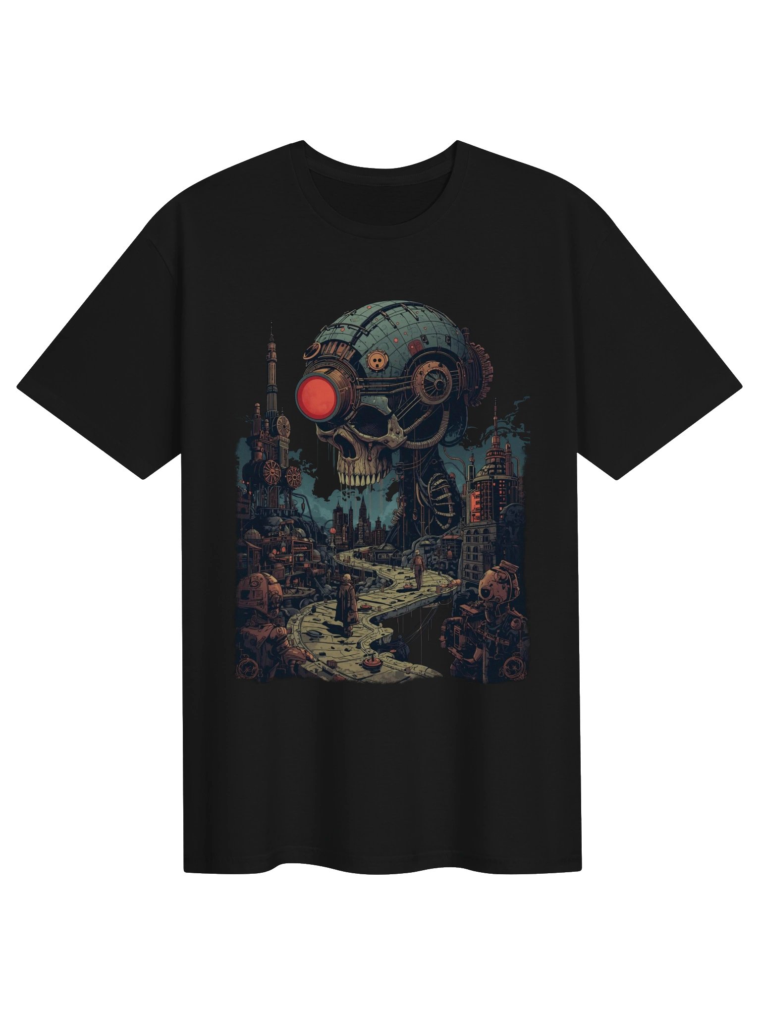 Cyberpunk Skull City T-Shirt product image (1)