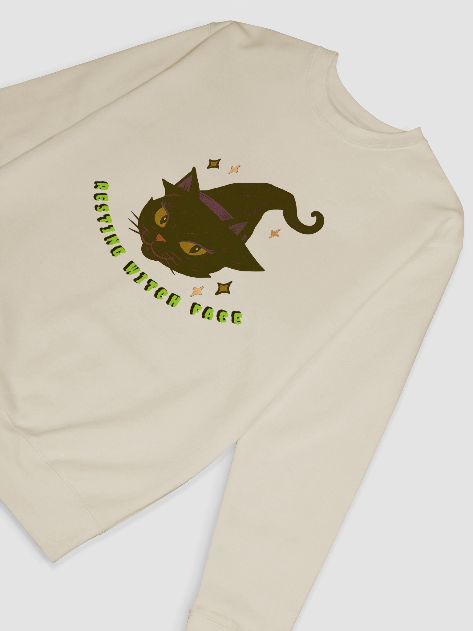 Resting Witch Face Cat Sweatshirt product image (33)