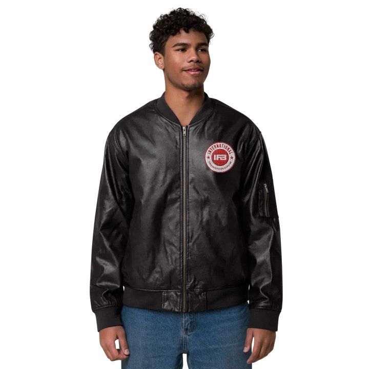 IFBNewsfeed.Org's Threadfast Apparel Faux Leather Bomber Jacket product image (2)
