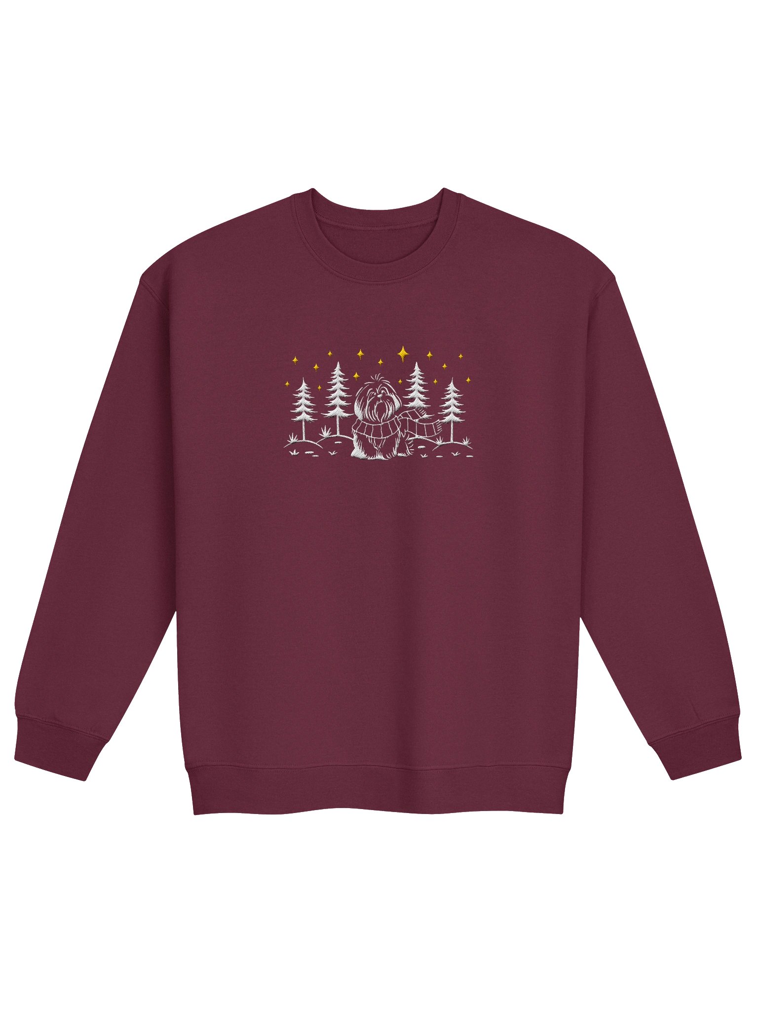 Havanese Winter/Christmas Line Art Design Embroidered Sweatshirt product image (3)